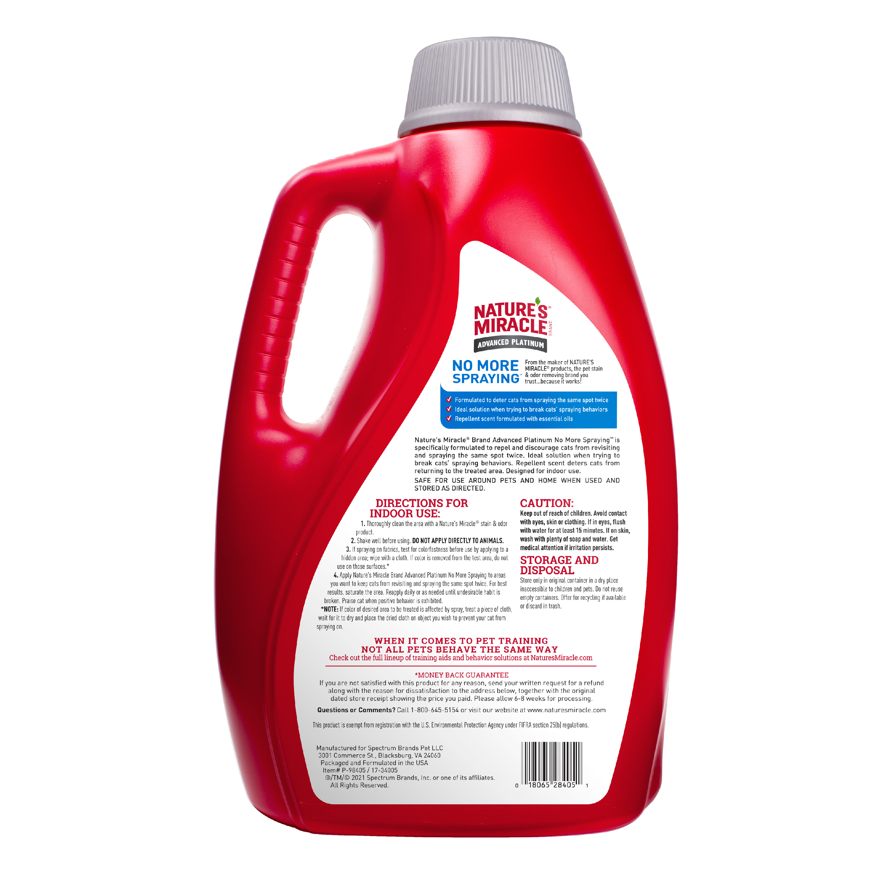 Nature's miracle top no more spraying